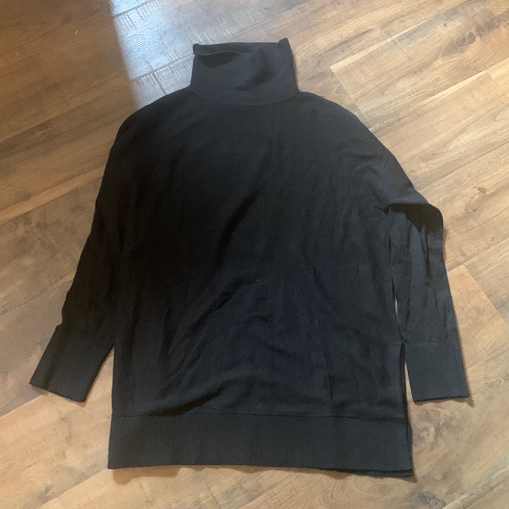 Black turtle neck tunic sweater